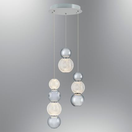 LED-riippuvalaisin CREMONA LED/17W/230V 3000K mattakromi