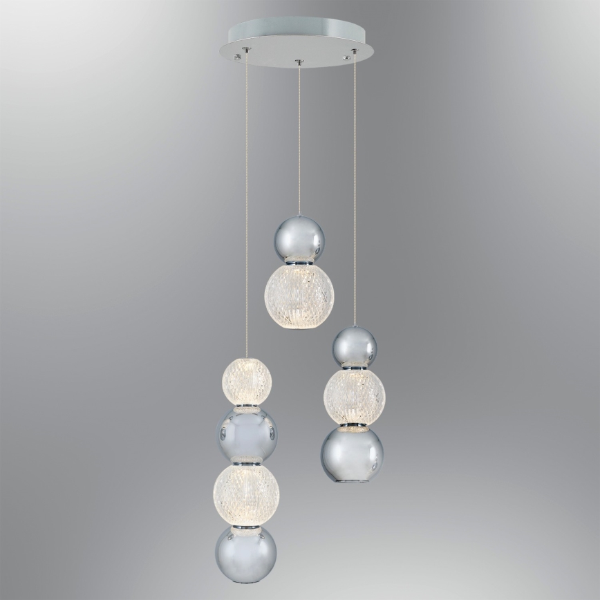 LED-riippuvalaisin CREMONA LED/17W/230V 3000K mattakromi
