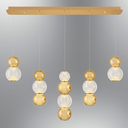 LED Riippuvalaisin CREMONA LED/27W/230V 3000K kultainen