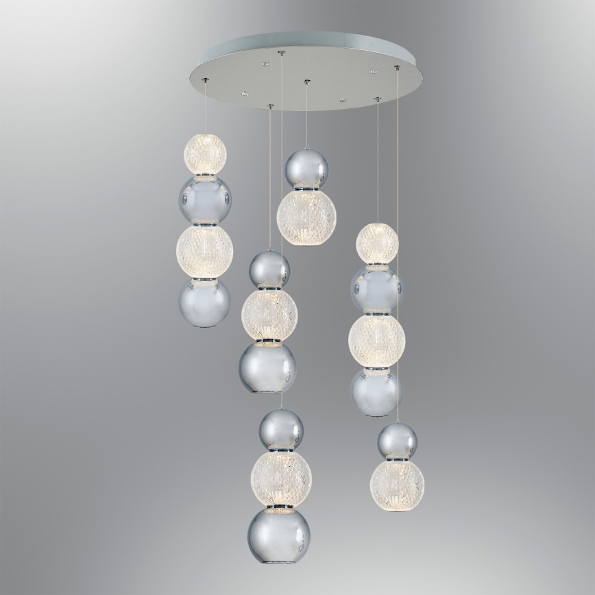 LED Riippuvalaisin CREMONA LED/34W/230V 3000K mattakromi