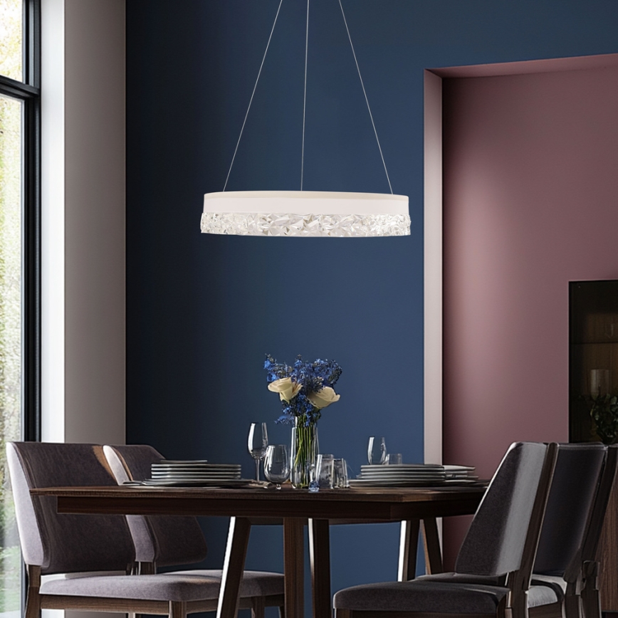 LED Riippuvalaisin FROZI LED/32W/230V, halkaisija 50 cm, valkoinen