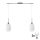 LED-riippuvalaisin HARMA 2xE27/60W/230V mattakromi/valkoinen