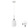 LED-riippuvalaisin HARMA johdolla, 1 x E27/60 W/230 V, Ø 14 cm, mattakromi/valkoinen