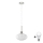 LED-riippuvalaisin HARMA vaijerilla, 1 x E27, 60 W, 230 V, Ø 25 cm, mattakromi/valkoinen