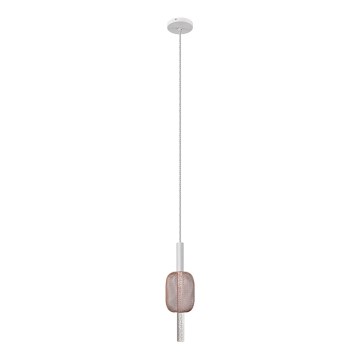 LED Riippuvalaisin HOLD LED/5W/230V ruusukulta/valkoinen