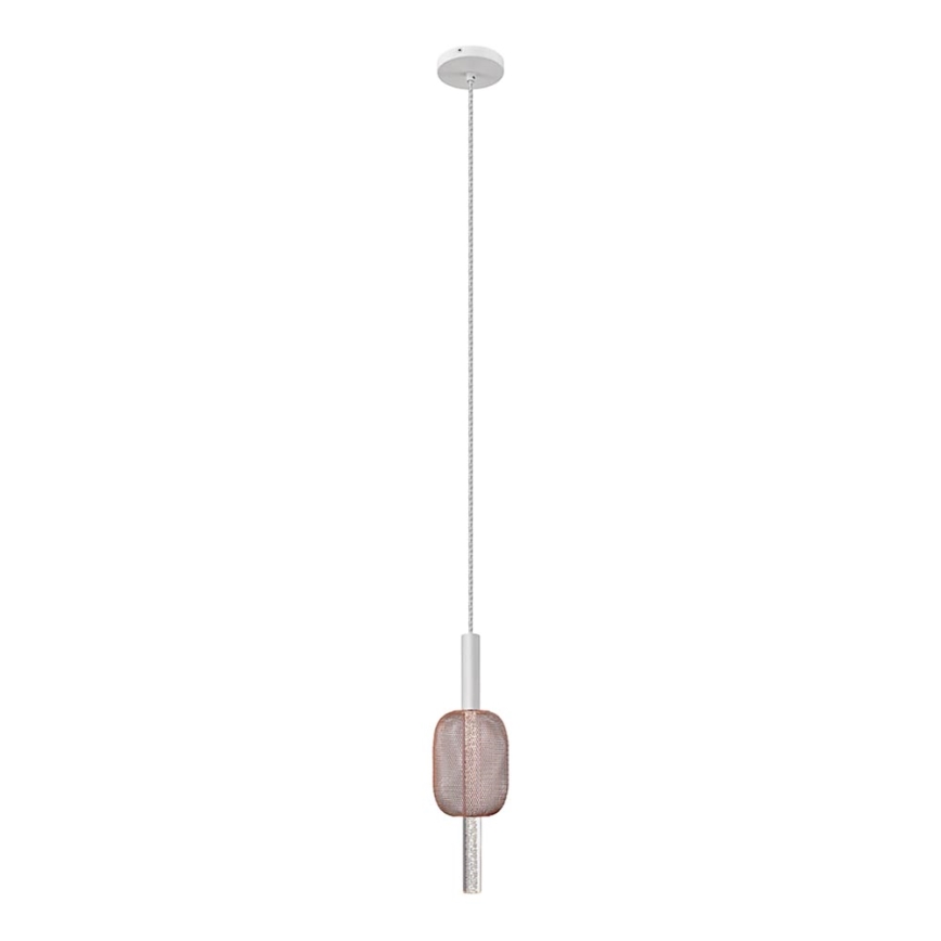 LED Riippuvalaisin HOLD LED/5W/230V ruusukulta/valkoinen