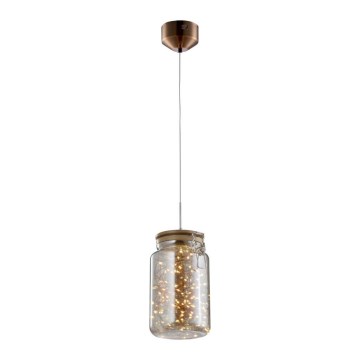 LED Riippuvalaisin JAR LED/5W/230V kupari/puu