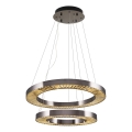 LED Riippuvalaisin JESI LED/140W/230V 3000K halkaisija 100 cm hopea