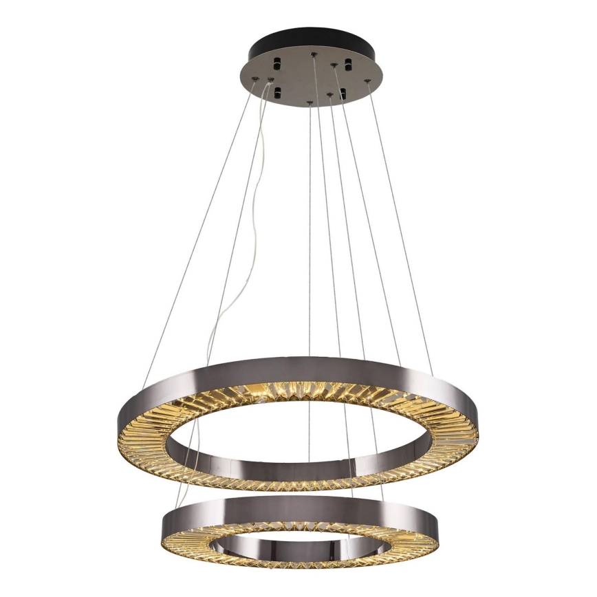 LED Riippuvalaisin JESI LED/140W/230V 3000K halkaisija 100 cm hopea