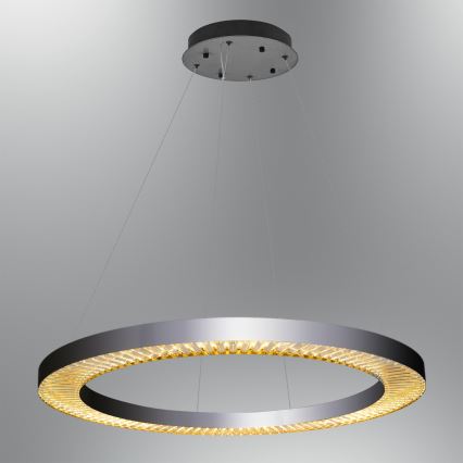 LED Riippuvalaisin JESI LED/90W/230V 3000K 100 cm hopea