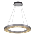 LED-riippuvalaisin JESI vaijerilla, 85 W, 230 V, 3000 K, Ø 80 cm, hopeanvärinen