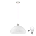LED-riippuvalaisin johdolla 1xE27/60W/230V valkoinen