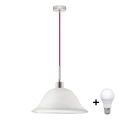 LED-riippuvalaisin johdolla 1xE27/60W/230V valkoinen