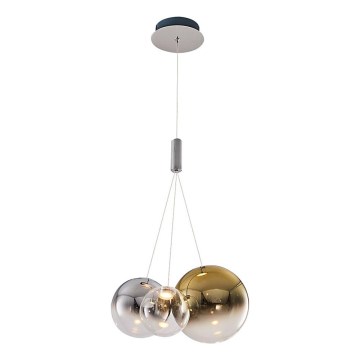 LED-riippuvalaisin kaapelilla ENNA 3xG9/5W/230V 3000K savunharmaa/kultainen