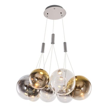 LED-riippuvalaisin kaapelilla ENNA 9xG9/5W/230V 3000K savunvärinen/kultainen