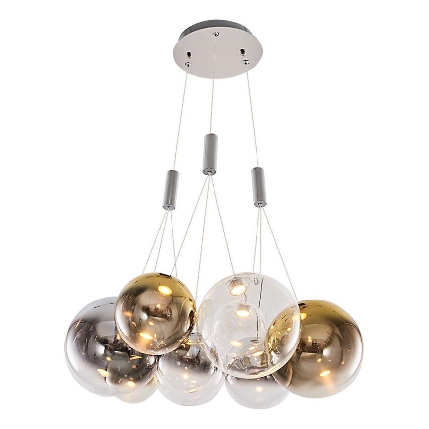 LED-riippuvalaisin kaapelilla ENNA 9xG9/5W/230V 3000K savunvärinen/kultainen