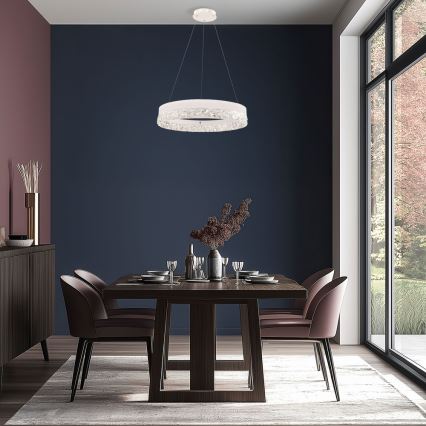 LED-riippuvalaisin kaapelilla FROZI LED/32W/230V Ø 50 cm valkoinen