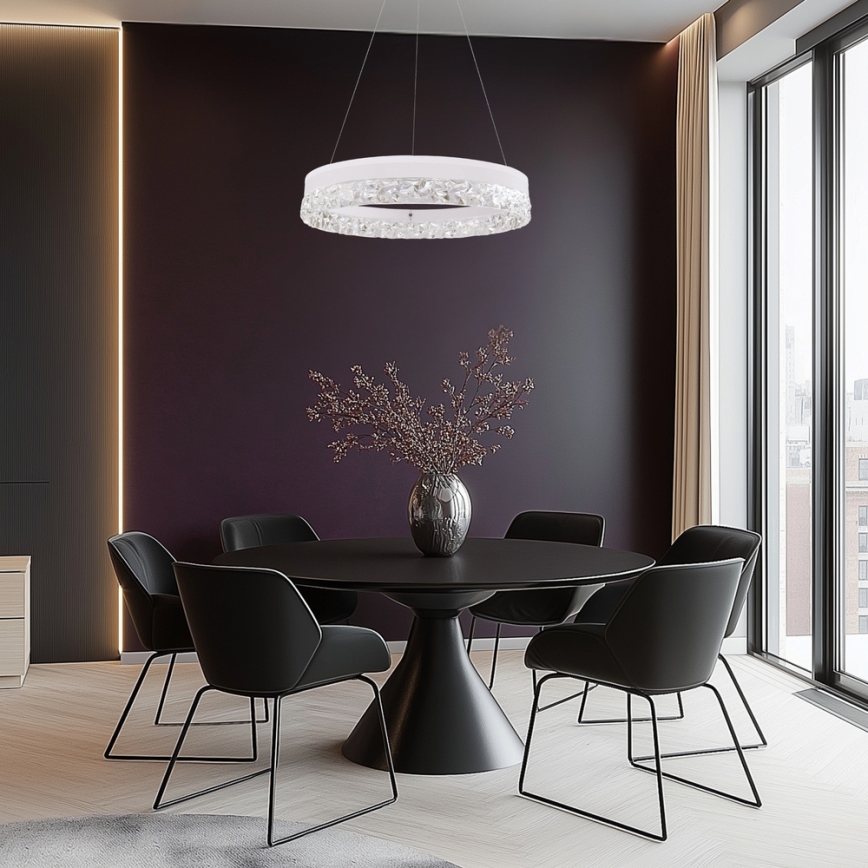 LED-riippuvalaisin kaapelilla FROZI LED/32W/230V Ø 50 cm valkoinen