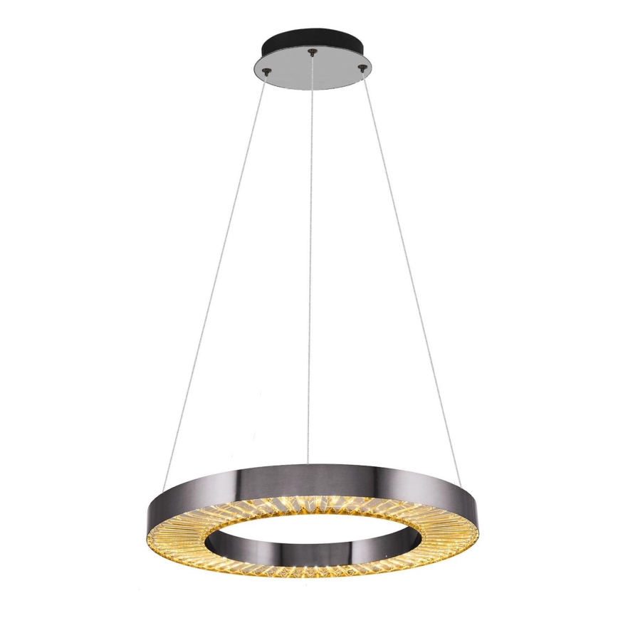 LED-riippuvalaisin kaapelilla JESI LED/35W/230V 3000K halkaisija 60 cm hopea