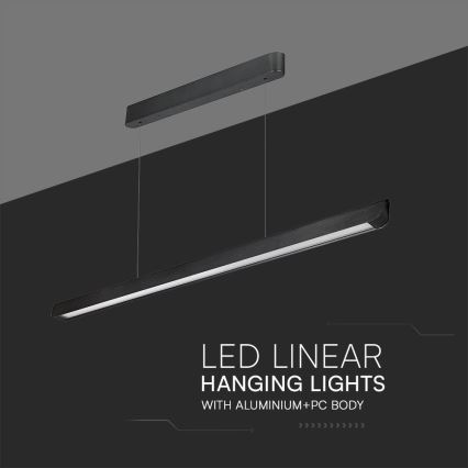 LED-riippuvalaisin johdolla LED/36W/230V 3000/4000/6400K musta