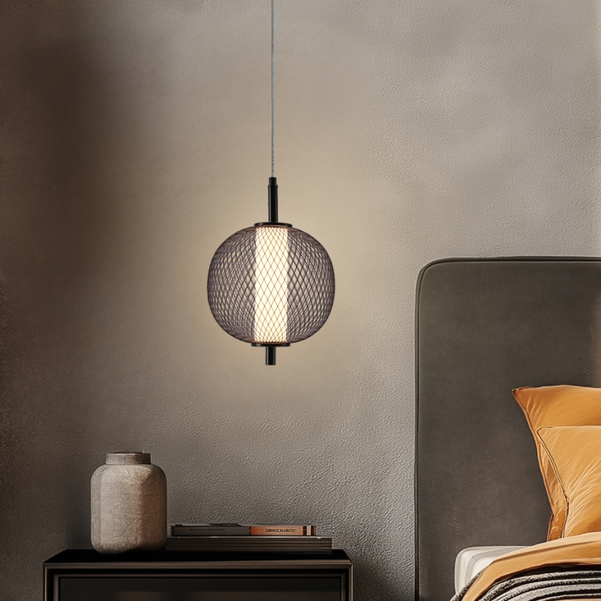 LED-riippuvalaisin kaapelilla PUMA LED/10W/230V halkaisija 20 cm musta