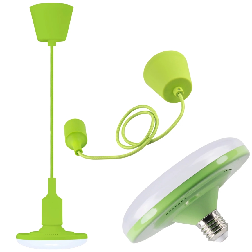 LED-riippuvalaisin KIKI 1xE27/10W/230V vihreä