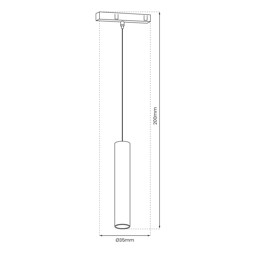 LED-riippuvalaisin kiskojärjestelmään MAGNETIC TRACK 1xLED/7W/48V