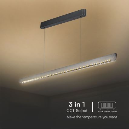 LED-riippuvalaisin johdolla LED/36W/230V 3000/4000/6400K antrasiitti