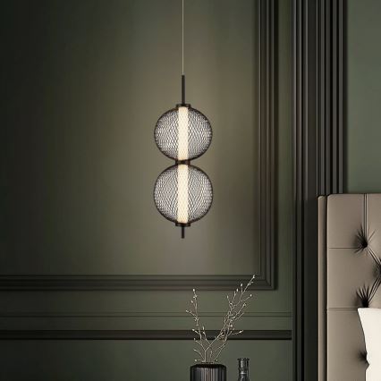 LED riippuvalaisin PUMA LED/10W/230V halkaisija 14 cm musta