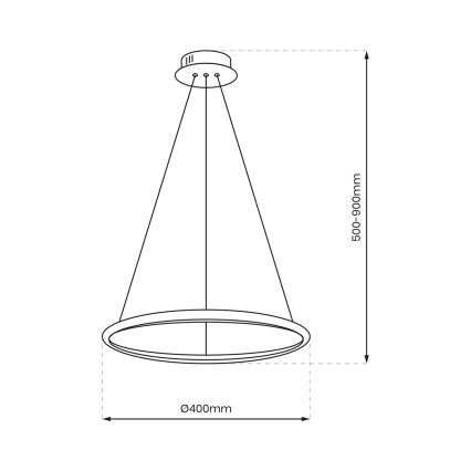 LED-riippuvalaisin ROTONDA LED/27W/230V kulta