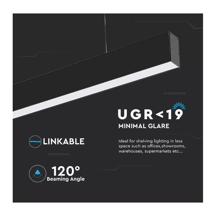 LED-riippuvalaisin SAMSUNG CHIP LED/40W/230V 3000K/4000K/6400K