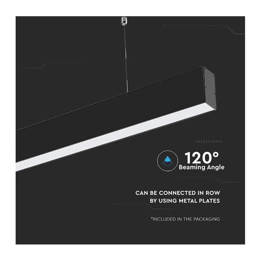 LED-riippuvalaisin kaapelilla SAMSUNG CHIP LED/40W/230V 4000K musta