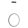 LED-riippuvalaisin SATURNO LED/28W/230V Ø 50 cm IP44 antrasiitti