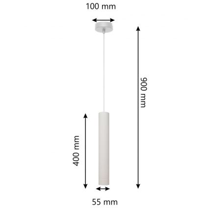 LED-riippuvalaisin TUBA 1xGU10/4,8W/230V harmaa/mattakromi