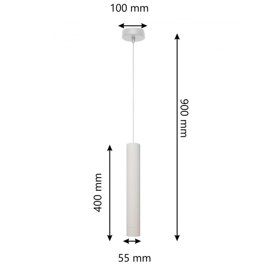 LED-riippuvalaisin TUBA 1xGU10/4,8W/230V harmaa/mattakromi