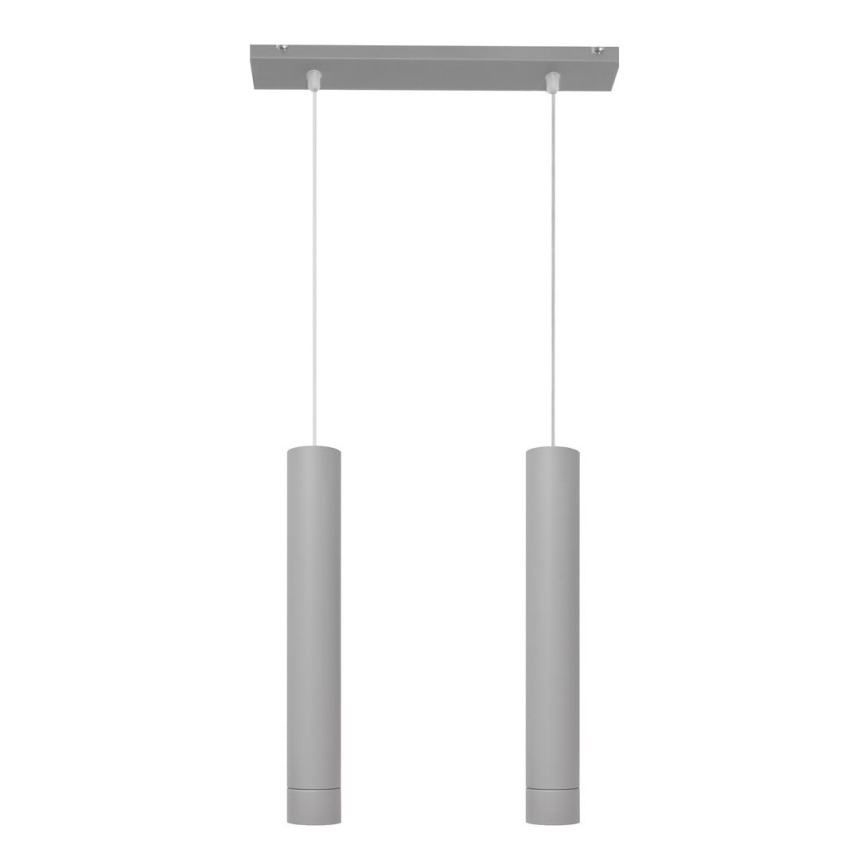 LED Riippuvalaisin TUBA 2xGU10/4,8W/230V harmaa