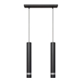 LED-riippuvalaisin TUBA 2xGU10/4,8W/230V musta/kiiltävä kromi