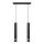 LED Riippuvalaisin TUBA 2xGU10/4,8W/230V musta/mattakromi
