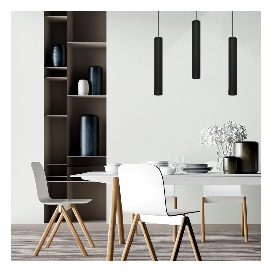 LED Riippuvalaisin TUBA 3xGU10/4,8W/230V musta