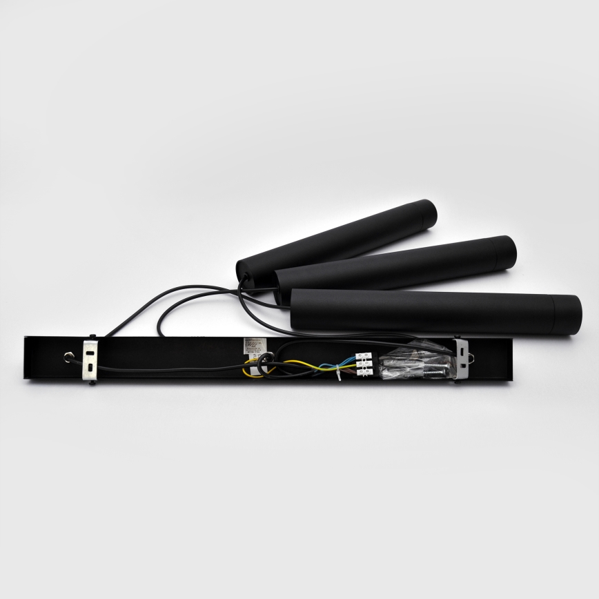 LED Riippuvalaisin TUBA 3xGU10/4,8W/230V musta
