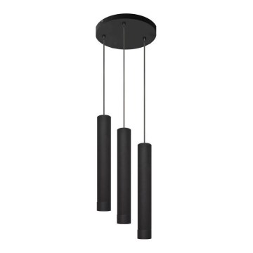 LED Riippuvalaisin TUBA 3xGU10/4,8W/230V musta