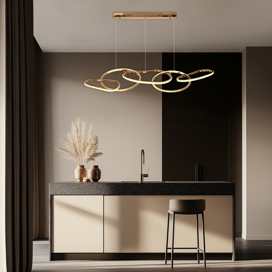 LED-riippuvalaisin vaijerilla ANNELI LED/45W/230V 125 cm kullanvärinen