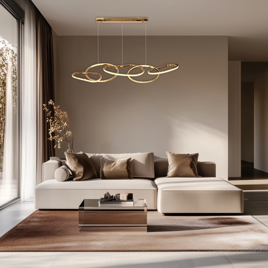 LED-riippuvalaisin vaijerilla ANNELI LED/45W/230V 125 cm kullanvärinen