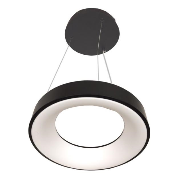 LED-riippuvalaisin vaijerilla DRAX LED/32W/230V 4000K Ø 38 cm musta