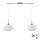 LED-riippuvalaisin vaijerilla HARMA 2xE27/60W/230V mattakromi/valkoinen
