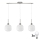 LED-riippuvalaisin vaijerilla HARMA 3xE27/60W/230V mattakromi/valkoinen