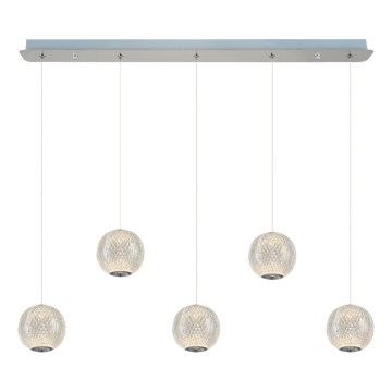 LED Riippuvalaistus CREMONA 5xLED/5W/230V 3000K mattakromi