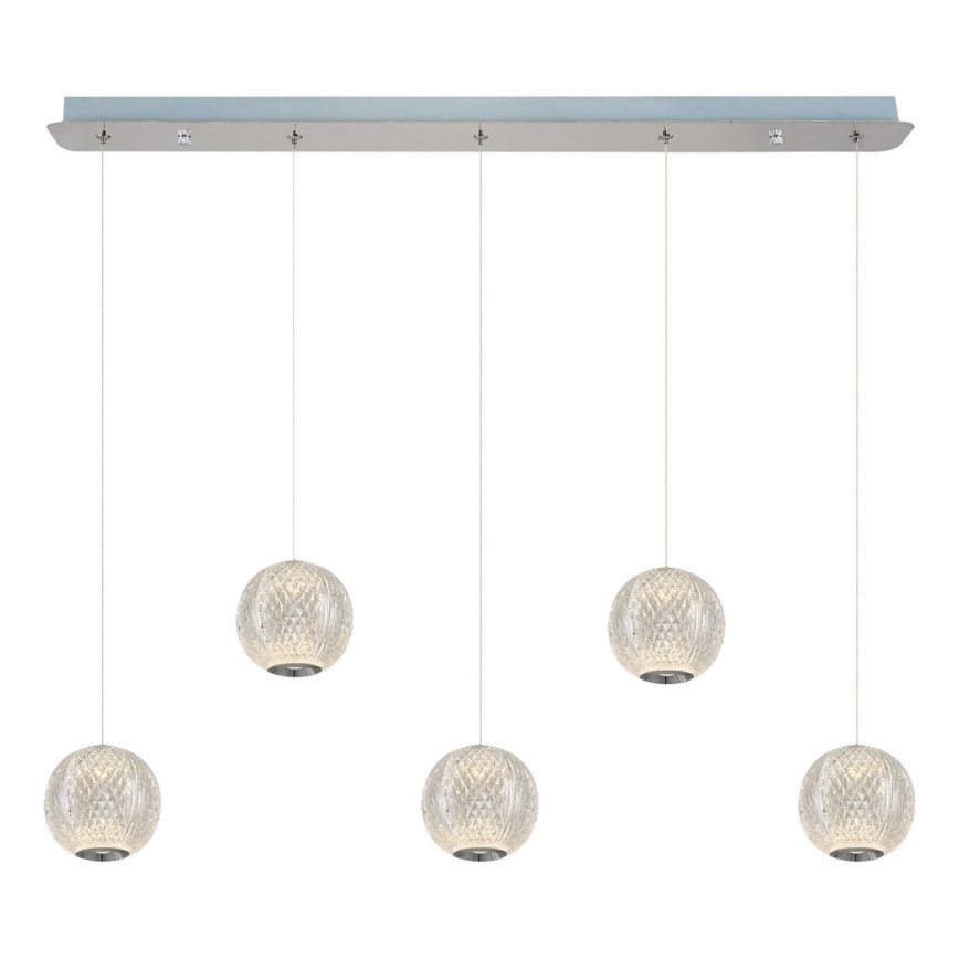 LED Riippuvalaistus CREMONA 5xLED/5W/230V 3000K mattakromi