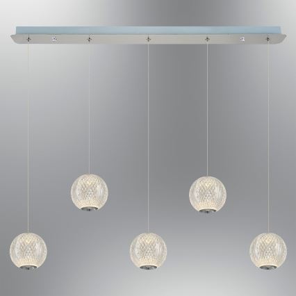 LED Riippuvalaistus CREMONA 5xLED/5W/230V 3000K mattakromi
