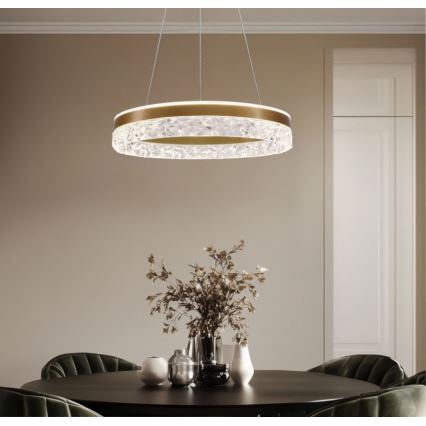 LED Riippuvalo FROZI LED/32W/230V, Ø 50 cm, kulta